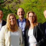 Les candidats PLR de Vouvry (Frédéric Dupont, Céline Berner, Cédric Vuadens, Sandra Roch, Gilbert Bapst)